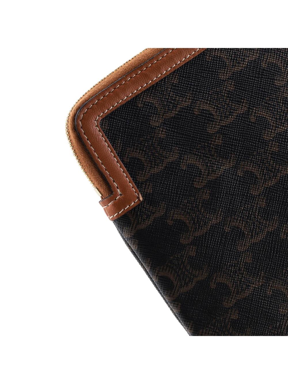 Celine Logo Zip Wristlet Pouch Triomphe #258493C56B - Picture 6 of 8
